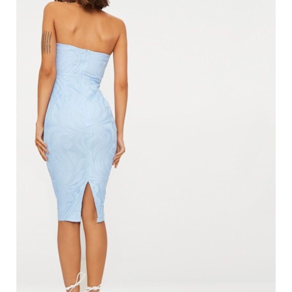 Light Blue knee length dress! (nonrefundable) - Picture 2 of 5